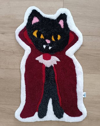 Czarny kot Dracula, dywan, Cotton Carpet
