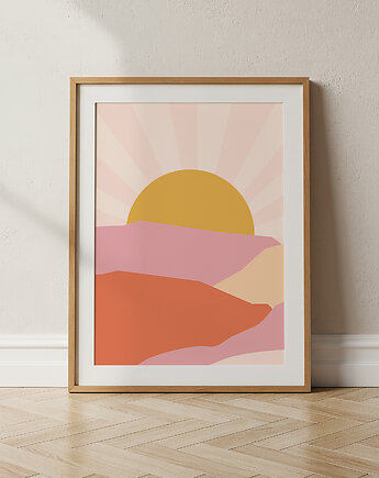 "Sunset"  plakat ilustracyjny, holi craft