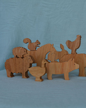 Drewniane figurki zwierząt, filcovnia