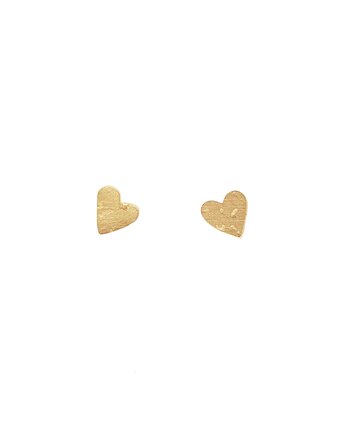 LANE LITTLE HEART / recycled goldplated silver earrings, Filimoniuk