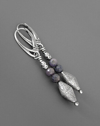 Kolczyki szafiry, srebro, Pastelove Jewelry