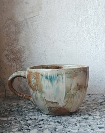 Kubek beżowo - kremowy, MOM S HANDMADE