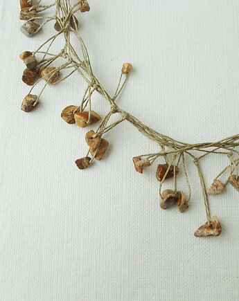 Jaspis Naszyjnik lniany Unikat, galeria nuit