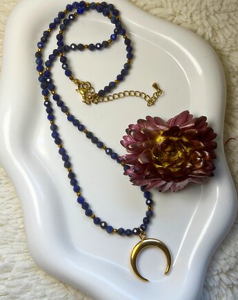 Z tym naszyjnikiem zobaczysz więcej! Lapis lazuli i lunula, Blask Natury