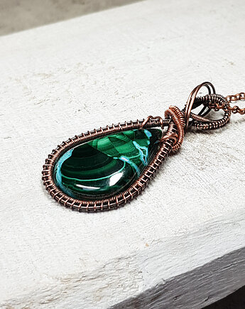 Wisiorek z malachitem m281, JanArt