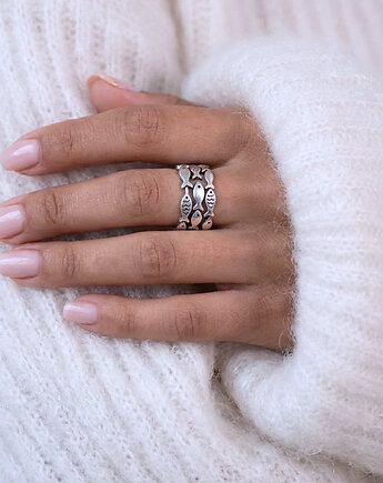 Pierścionek  RYBKI, Ewa Saj  Silver