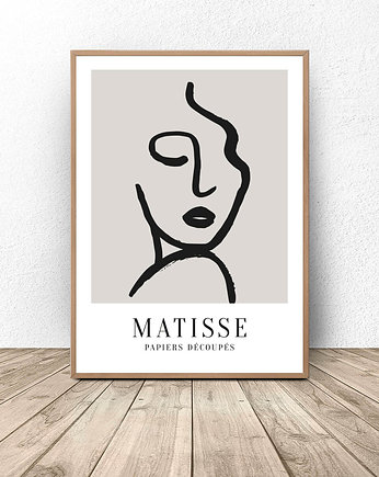 Plakat w stylu Matisse "Kobieca twarz", scandiposter
