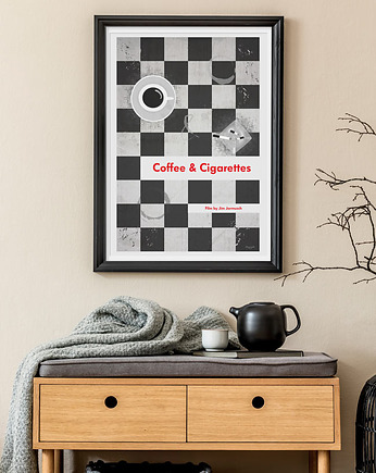 Kawa i papierosy - plakat fine art 50x70 cm, minimalmill