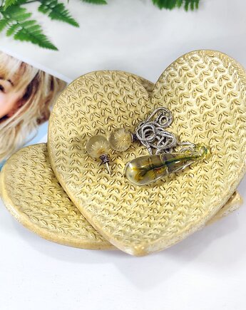 Ceramiczne serce na obrączki , 10FingersArt