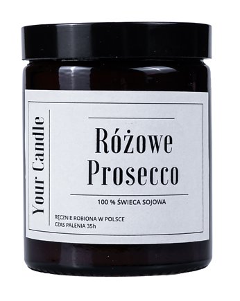 ŚWIECA SOJOWA RÓŻOWE PROSECCO 180ml- Your Candle, Your Candle