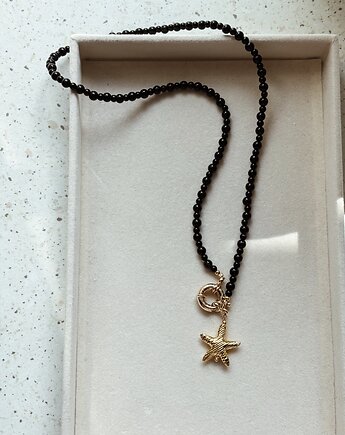 Naszyjnik czarny Onyks Gwiazda, Chmolowska Jewellery