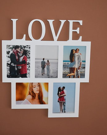 Multirama ramka na zdjęcia z napisem  Love mdf 5 zdjęć 13x18, Wajdrew