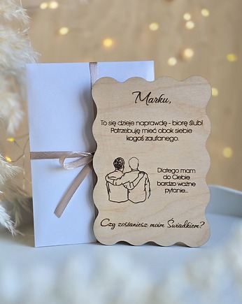 Kartka z prośbą o świadkowanie dla niego - Czy zostaniesz moim Świadkiem?