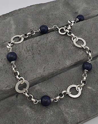 Lapis i koła - bransoletka, RayOfArt