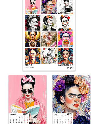 Kalendarz 2026 Frida 15x21,13x18,10x15 cm, JBJart Justyna Jaszke