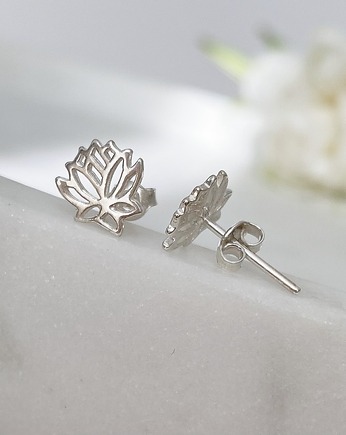 Kolczyki srebrne - Kwiat Lotosu, Marisella