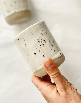 Ceramiczna czarka, kubek - przepiórcza biel, Och ceramika