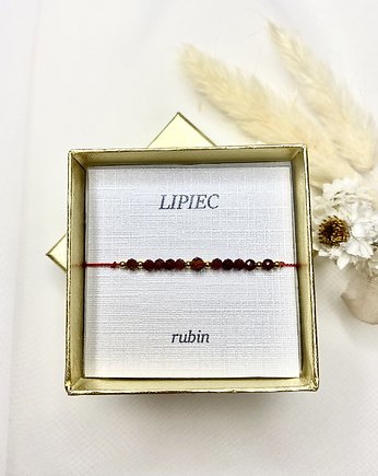 Bransoletka kamień urodzeniowy Lipiec- Rubin, Sofija Jewelry
