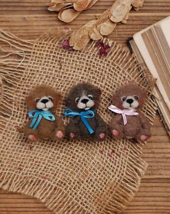 Miś Miniaturka- Komplet Trzech misiów, BoboLobo Handicraft