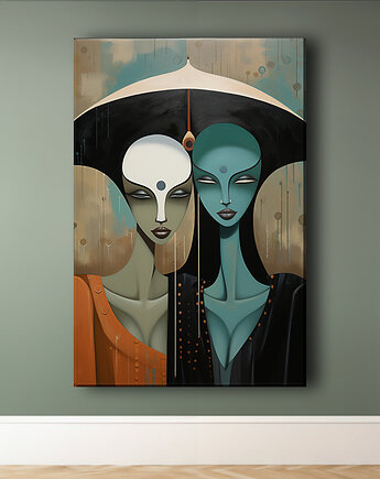 Oblicza Innych Wymiarów - Obraz na płótnie - Druk Blejtrama - Surrealizm #7, Black Sapphire Art
