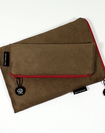 komplet zamszowy - PIÓRnik i TABLETnik, RękaProduction