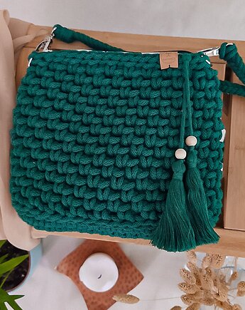 Torebka ze sznurka City bag - leśna, Damariz