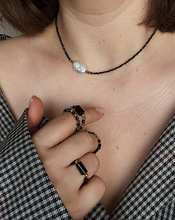 Naszyjnik Onyks z perłą, Chmolowska Jewellery