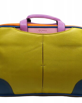 Aktówka skórzana torba damska na laptop do 16'' regulowany pasek OLIVKA, Olivka Warsaw