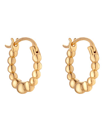 Złote kolczyki koła z kuleczek, SOTHO