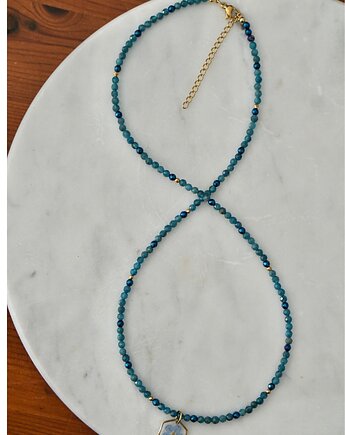 Naszyjnik z niezapominajką i apatytem, ANKO rekodzielo