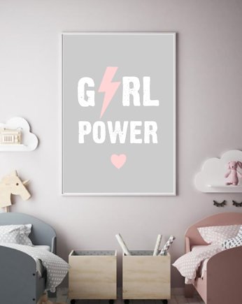 PLAKAT DO POKOJU DZIEWCZYNKI girl power, black dot studio