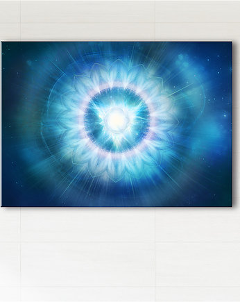 Obraz energetyczny - Czakra gardła - płótno, yenoo