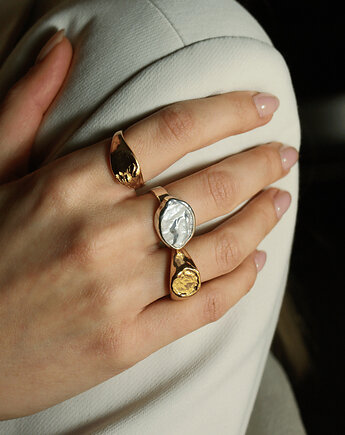 Pierścionek z perłą barokową r.15- Srebro 925, Her Ring Bizuteria