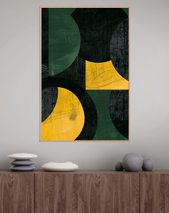 Geometria natury - Plakat, druk - Minimalizm, Boho, Loft #5, Black Sapphire Art