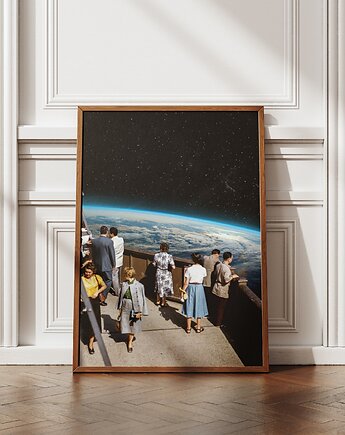 Plakat Spacer - Kolaż Fine-art  - Autorska dekoracja ścienna, DAPIDOKA