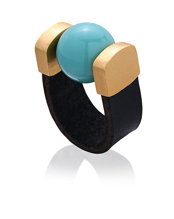 Pierścionek Baby Blue Pearl Ring in Gold, OSOBY - Prezent dla Dziewczyny