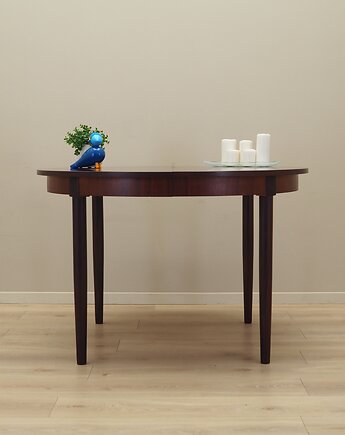 Stół okrągły palisandrowy, duński design, lata 70, produkcja: Dania, Przetwory design
