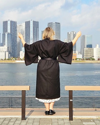 Eleganckie lniane kimono Madame Coco, yaekimo