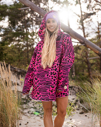 Kangoo hoodie pink Zebra, EVOKAII