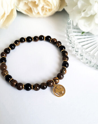 OPTYMIZM i SZCZĘŚCIE- bransoletka z koniczynką, Seylla pracownia