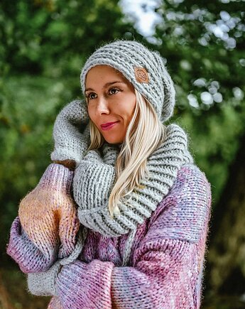 Czapka MERINO This is it Wybielony szary, Brain Inside