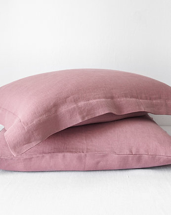 Lniana Poszewka Z Listwą DUSTY PINK, so linen!