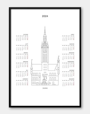 Plakat Kalendarz Gdańsk 2024, Pracownia Och Art