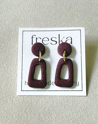 Kolczyki handmade z gliny polimerowej , freska