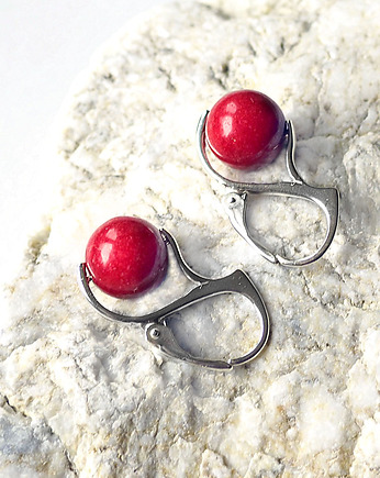 UNIKATOWE kolczyki srebrne KORAL naturalny, Chodelska Art Studio