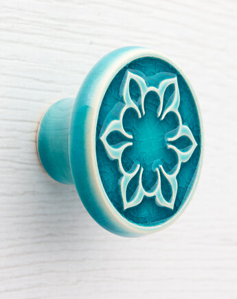 Gałka do mebli turkusowa wz.2, pracowniazona