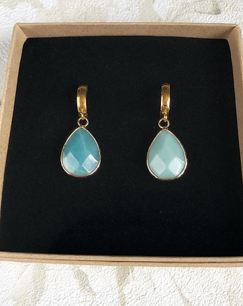 Kolczyki kajdanki - amazonit, Gleeme Jewellery