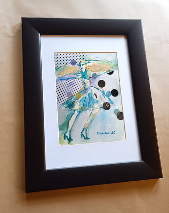 Kumoszka 29 - akwarela 14,8 x 19,4 cm unikat, Katarzyna Radzka