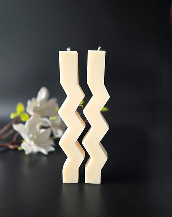 Świeca sojowa - Zygzak 2szt., nejmi candles