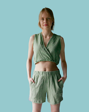 Top BOHO z lnianego muslinu, 10 BODIES